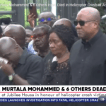 Julius Debrah breaks down in tears at wreath-laying ceremony for helicopter crash victims