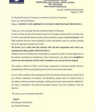 npp grants blanket amnesty to suspended members