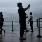 Howling winds and sheets of rain: In the eye of a typhoon in China