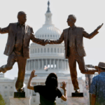 Statue of Trump holding hands with Epstein removed from Washington’s National Mall