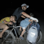 ‘The bombing has been insane’: Palestinians scramble to flee Israeli assault on Gaza City