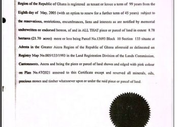Trassaco Accused of Using Lands Commission to Take Over Private Land Despite Title Ownership 5 Trassaco Accused of Using Lands Commission to Take Over Private Land Despite Title Ownership