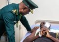 Comptroller-General of Immigration visits injured officer in Gbintri checkpoint attack
