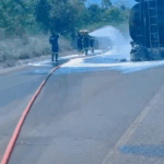 Fuel tanker fire contained by firefighters in Savannah Region 1 fuel tanker fire contained by firefighters in savannah region