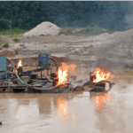 Bogoso Blue Water Guards destroy 5 galamsey equipment on River Ankobra