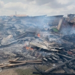 Swift fire service response saves nearby homes as blaze destroys 107 wooden huts in Aboabo Extension