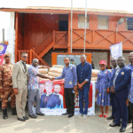Obuasi Pentecost mine workers donate cement to prisons to support vocational workshop