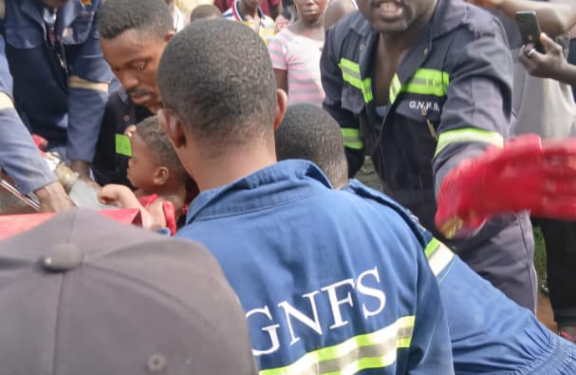 3 year old rescued after falling into latrine at nkawkaw