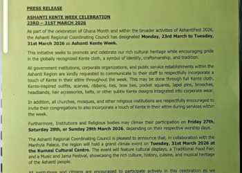 Ashanti Region declares ‘Kente Week’ to celebrate cultural heritage 3 Ashanti Region declares ‘Kente Week’ to celebrate cultural heritage