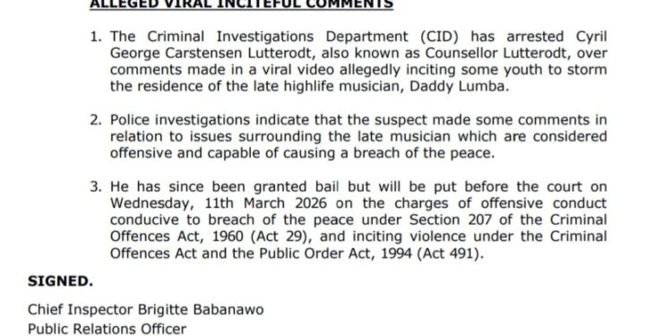 cid arrests counsellor lutterodt over viral comments on daddy lumba