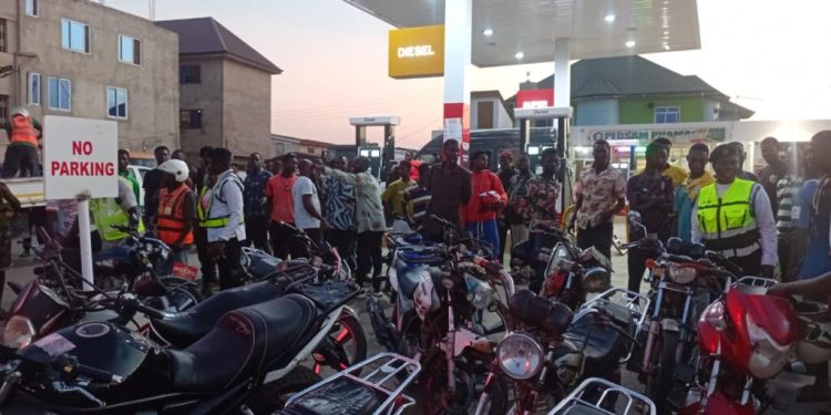 cnmru partners police to enforce road safety among okada riders in kpone katamanso