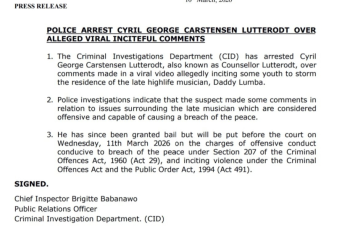 Counsellor Lutterodt to appear in Court over comments on Daddy Lumba