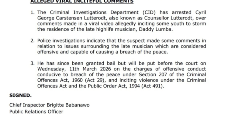 counsellor lutterodt to appear in court over comments on daddy lumba