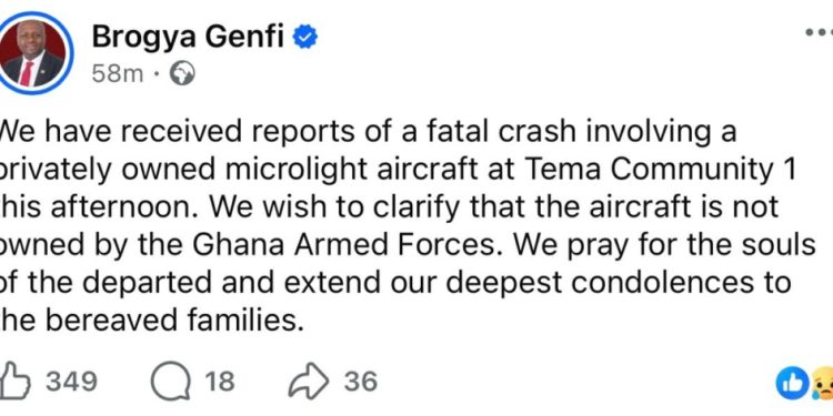 crashed aircraft doesnt belong to gaf deputy defence minister clarifies