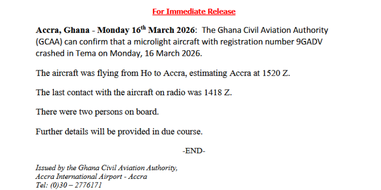 crashed helicopter was flying from ho to accra gcaa
