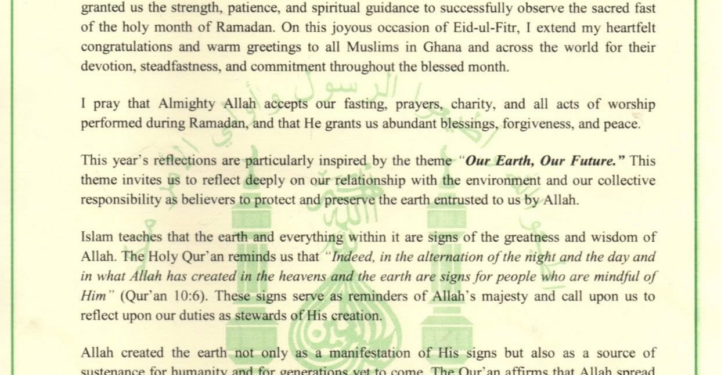 Eid-ul-Fitr: Chief Imam urges Ghanaians to protect environment 1 eid ul fitr chief imam urges ghanaians to protect environment