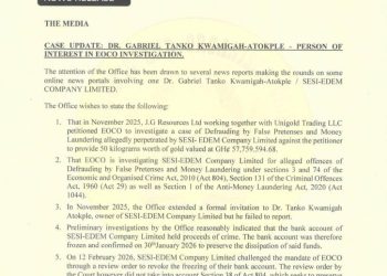 EOCO declares Sesi-Edem Company boss Gabriel Kwamigah-Atokple wanted in GH¢57.7m gold fraud probe