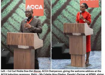 Executives of ACCA and the newly inducted ACCA members in a group photo at the event