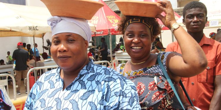 fans gather in their numbers for 2026 adom tv fufuo party