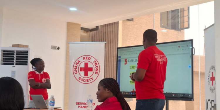 ghana red cross society highlights mission principles and proper use of emblem
