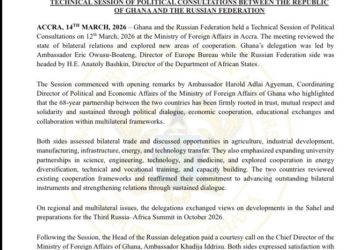 Ghana, Russia review bilateral ties, explore new areas of cooperation