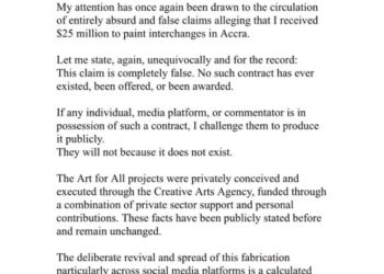 Gyankroma Akufo-Addo denies $25m interchange painting claims, threatens legal action