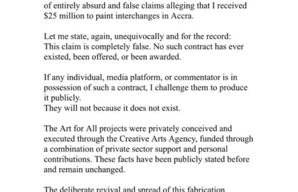 gyankroma akufo addo denies 25m interchange painting claims threatens legal action