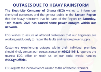 Heavy rainstorm causes power outages in parts of Eastern Region 3 Heavy rainstorm causes power outages in parts of Eastern Region