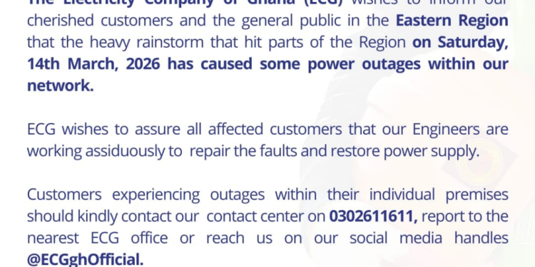 heavy rainstorm causes power outages in parts of eastern region