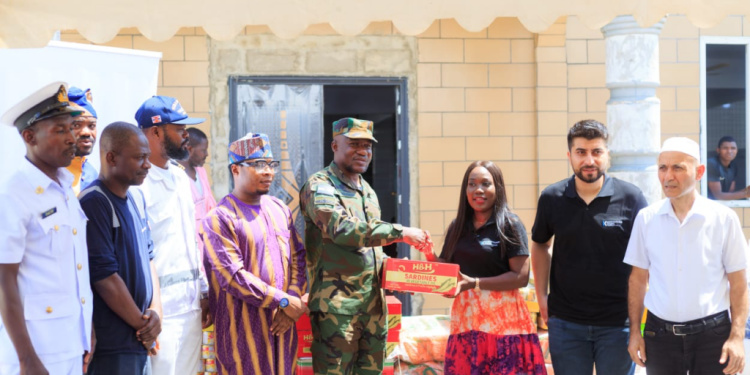 karpowership ghana supports muslim community with food distribution at sekondi naval base mosque