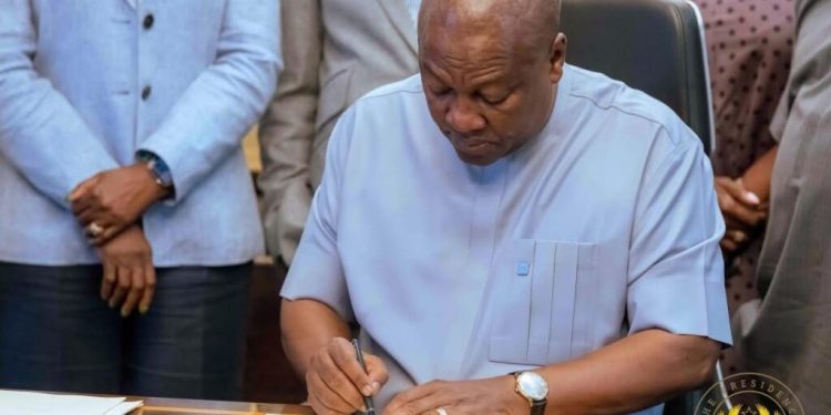 mahama assents to 5 bills including key amendments on security education and finance