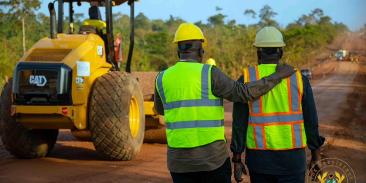mahama inspects jinijini sampa road as part of resetting ghana tour
