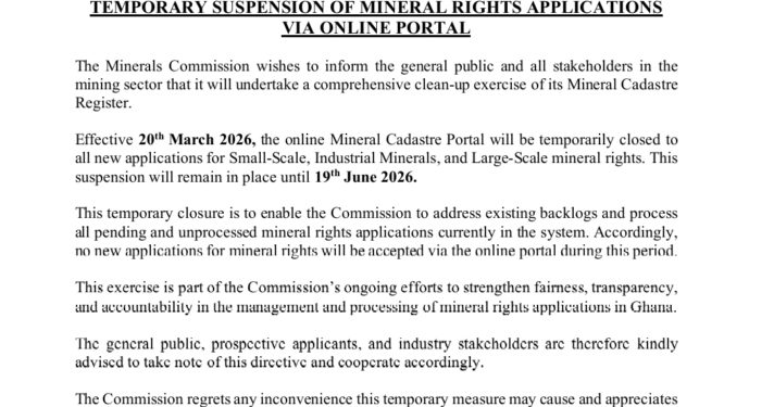 minerals commission halts online mineral rights applications until june