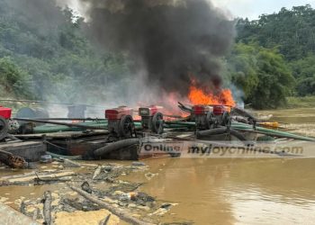 NAIMOS disrupts illegal mining activities at Gwira Banso-Eshiem