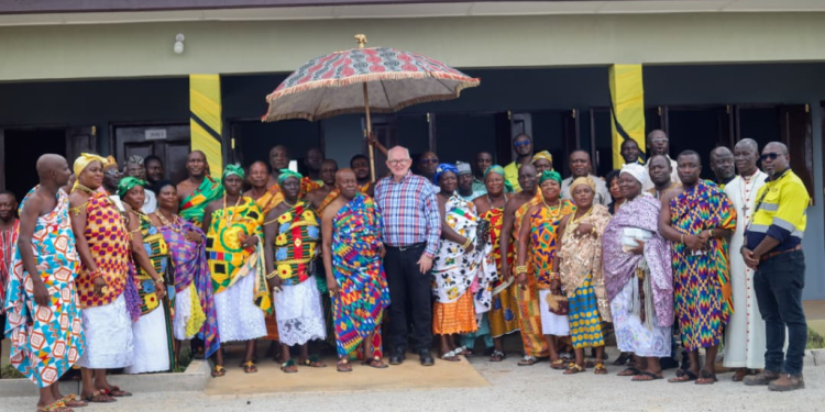 Ogyeahoho Yaw Gyebi II commends Asante Gold for advancing Bibiani Resettlement Project 1 ogyeahoho yaw gyebi ii commends asante gold for advancing bibiani resettlement project