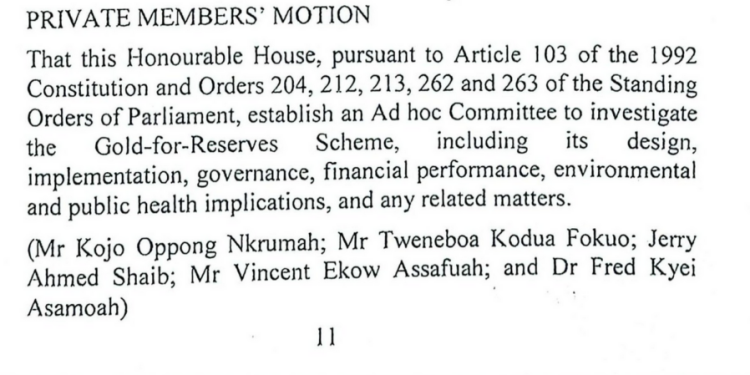 Parliament rejects Minority motion to investigate GoldBod losses 1 parliament rejects minority motion to investigate goldbod losses