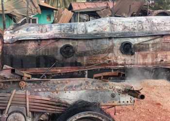 Photos: Fuel tanker explodes at Potsin Junction