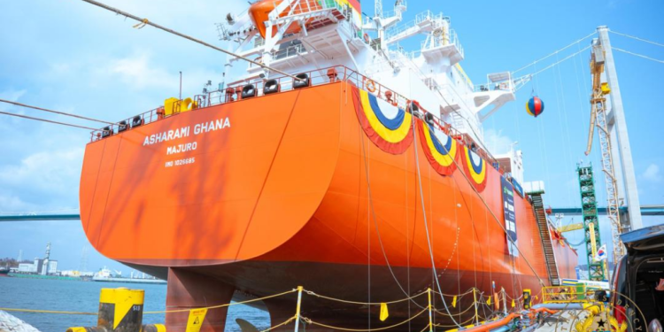 photos mahama commissions ghana named vessel in south korea