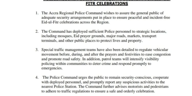 police assure security ahead of eid ul fitr celebrations