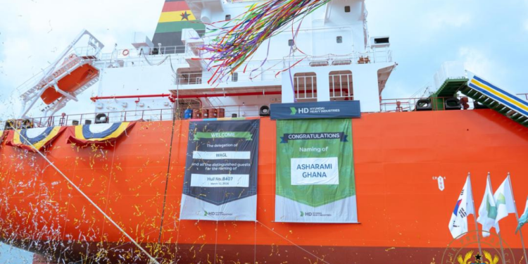 president mahama commissions sahara lpg vessel in south korea