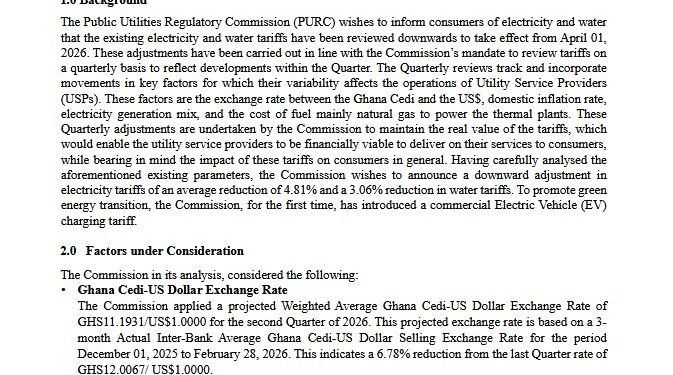 purc cuts electricity and water tariffs from april 1 heres what youll pay