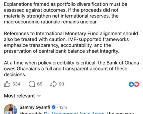 sammy gyamfi fires back at amin adam over bog gold reserves controversy
