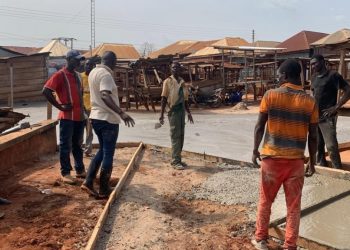 Tano North MP begins paving project at Bomaa Market to improve sanitation