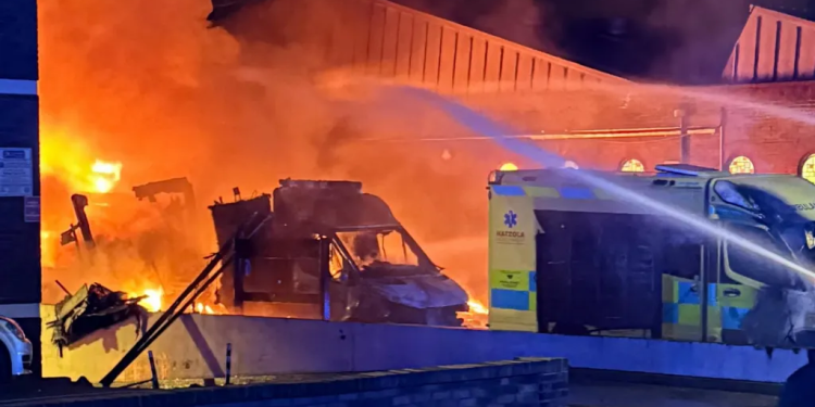 two men arrested over jewish charity ambulance arson attacks