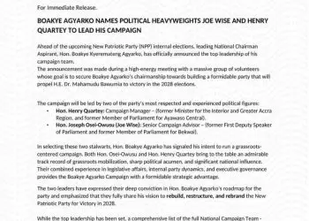 Agyarko bolsters NPP chairmanship bid with Henry Quartey and Osei-Owusu as campaign leads 4 Agyarko bolsters NPP chairmanship bid with Henry Quartey and Osei-Owusu as campaign leads