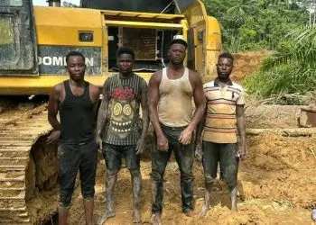 Four foreigners, three Ghanaians arrested in illegal mining raid along Boin River