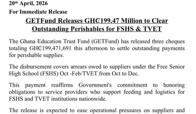 getfund clears ghc2a2199 47m to restore food supply to shss tvet schools