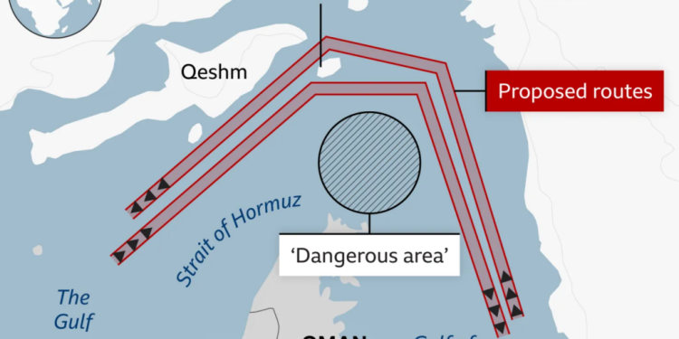 iran says strait of hormuz is open but tracking shows few ships moving