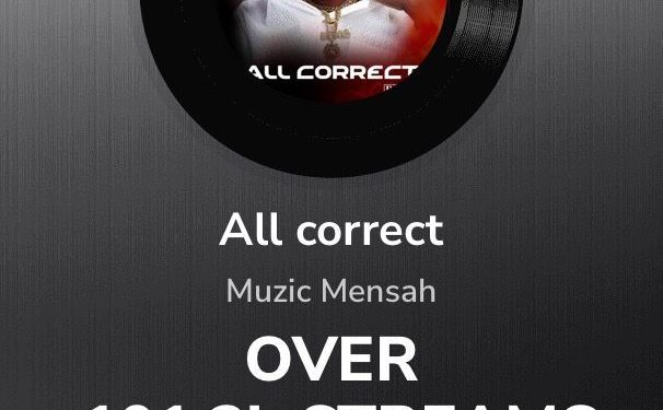 muzic mensah surpasses 1 3 million boomplay streams as all correct gains traction