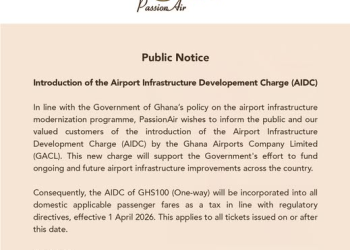 PassionAir announces new airport infrastructure dev’t charge effective April 1